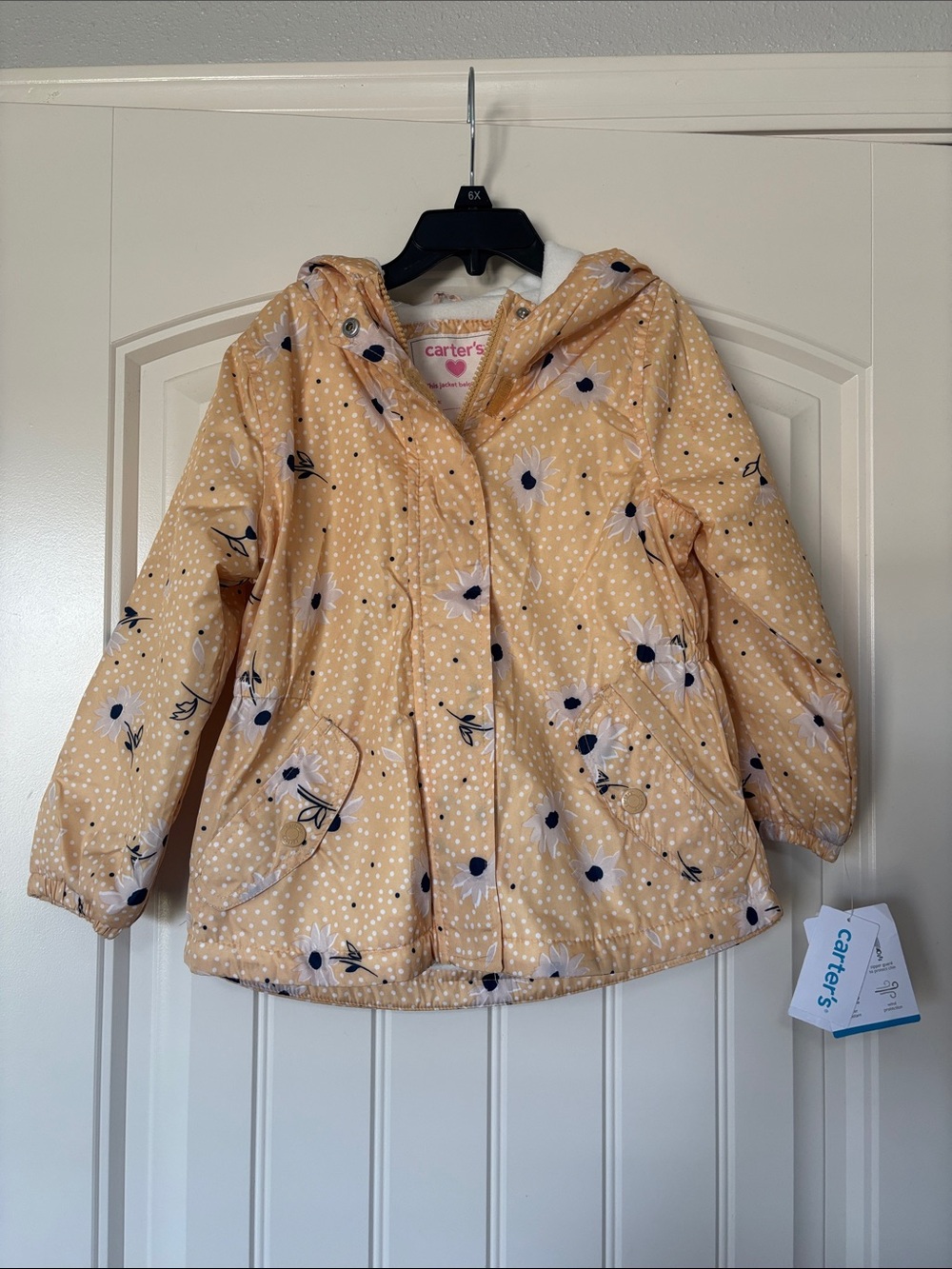 Carter's Yellow Floral Hooded Puffer Jacket